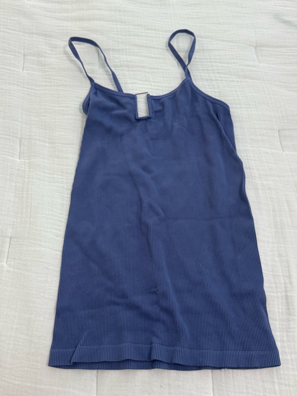 Free People Navy Ribbed Tank Cami